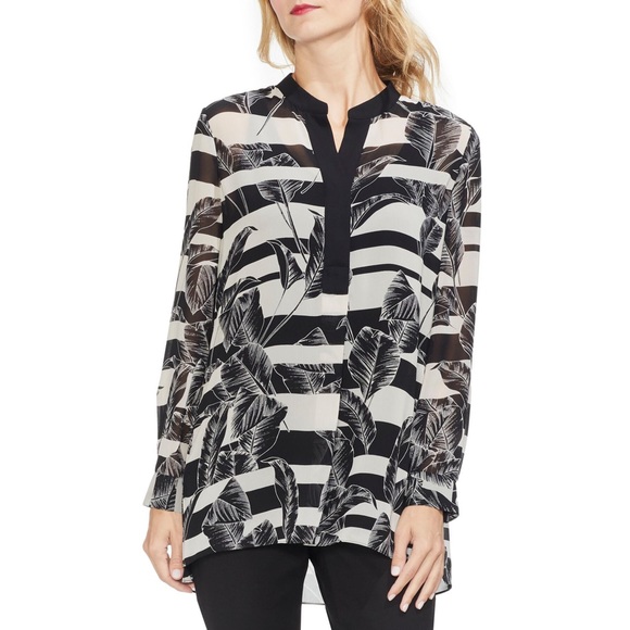 Vince Camuto Tops - Vince Camuto Tropical Shadow Print Shirt S…